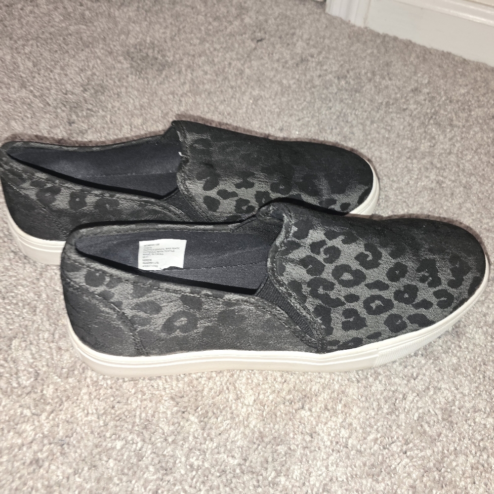 Magellan Outdoors Charcoal Leopard Slip-On Sneakers - Picture 3 of 4